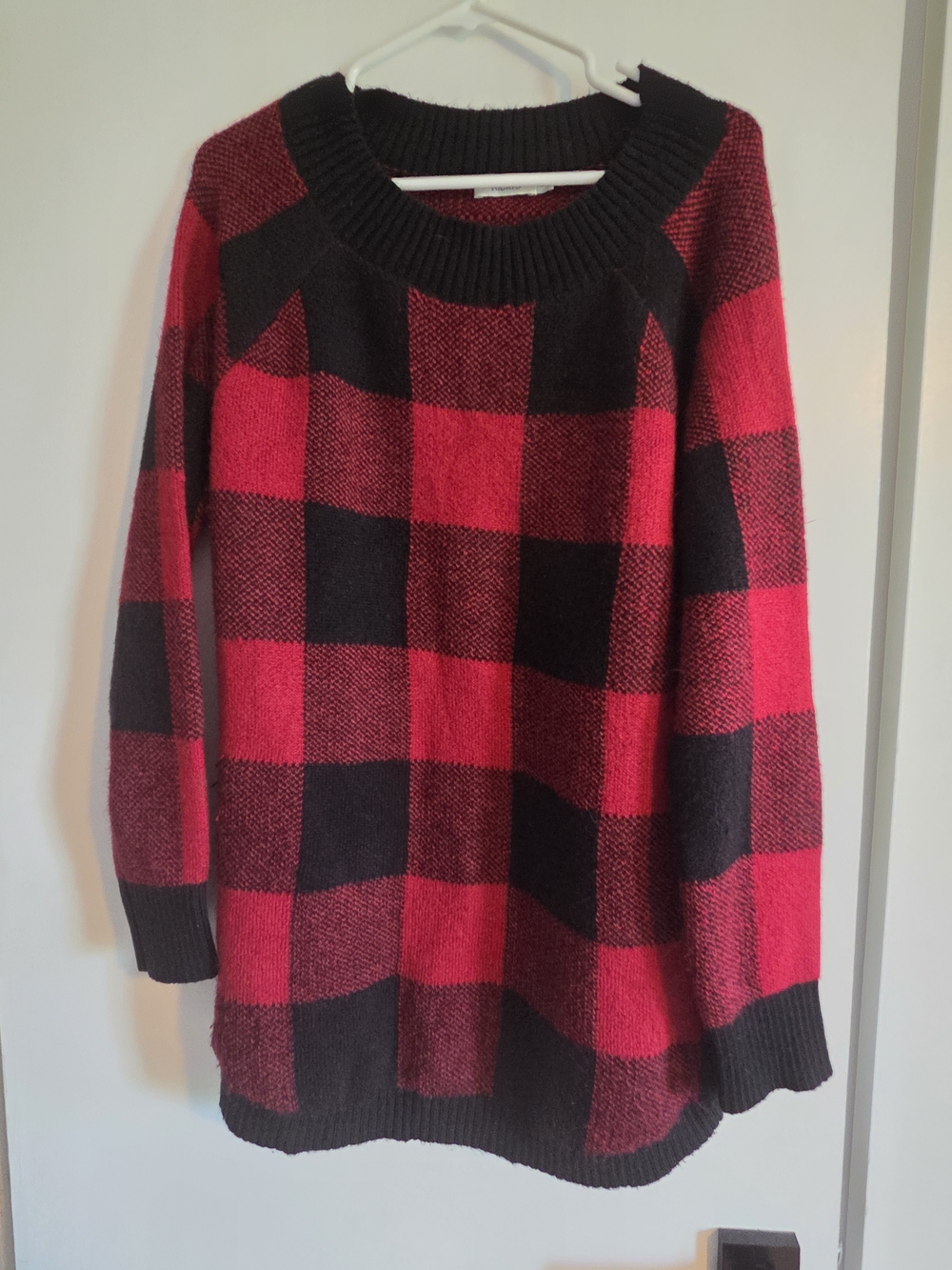 Ricki's Red and Black Buffalo Plaid Crewneck Sweater